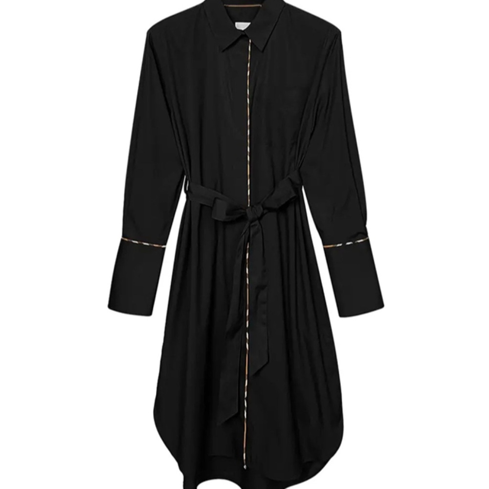 Burberry
Check Trim Stretch Cotton Shirt Dress